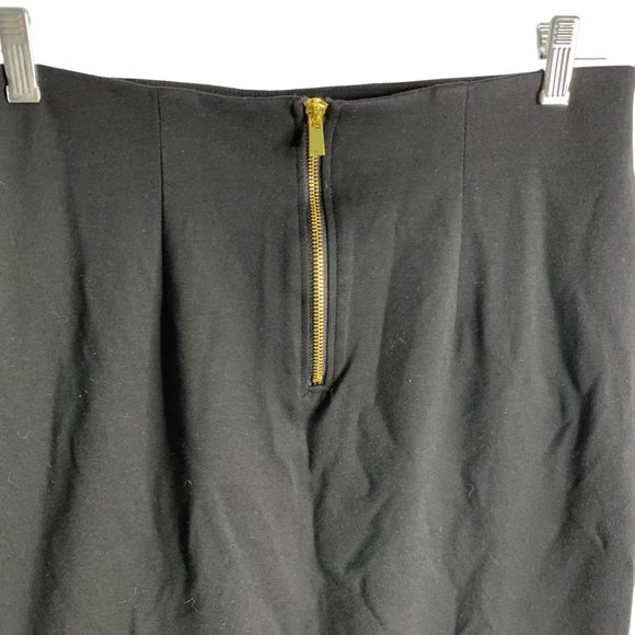 Philosophy Stretch Knit Pencil Skirt 12 Black Elastic Waist Zipper Knee Length - Picture 3 of 4